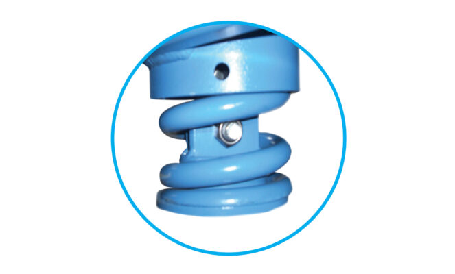 Spiralinės spyruoklės detalė.