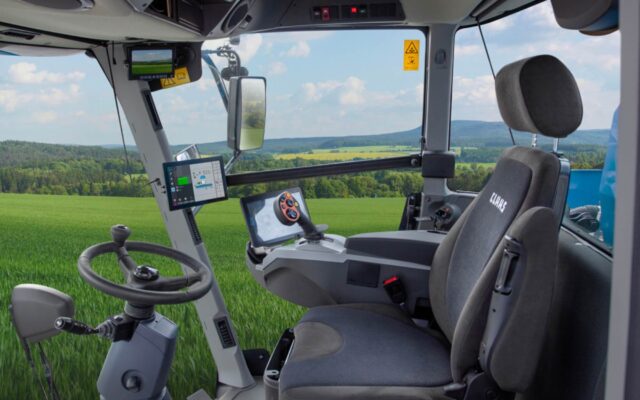 Pilnai sukomplektuota, komfortiška CLAAS kabina;