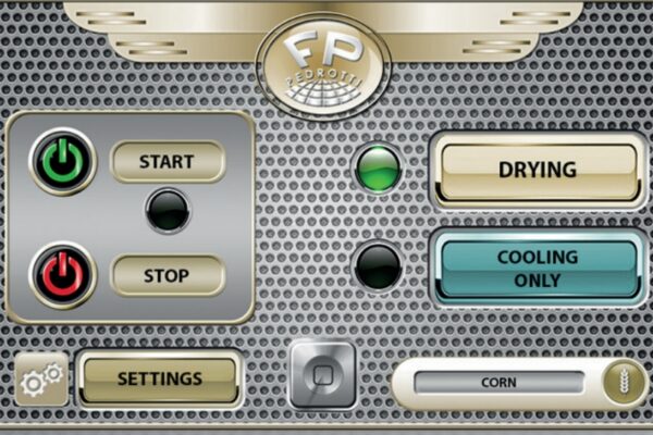 „Pedrotti“ pažangus lietimui jautrus ekranas sukurtas tam, kad grūdų džiovyklų nustatymas ir naudojimas būtų paprastesnis.